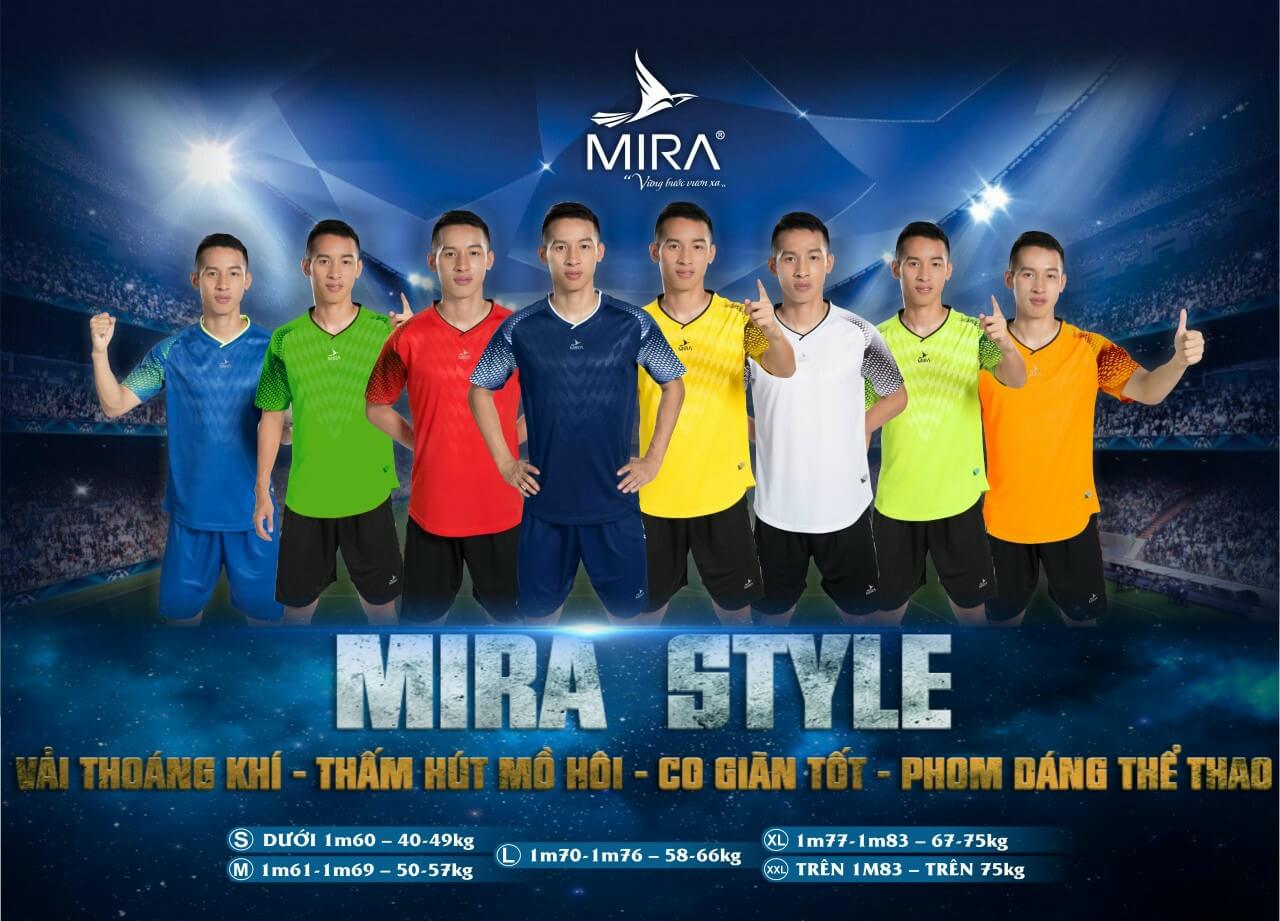Áo Đá Bóng Không Logo Mira Style 1